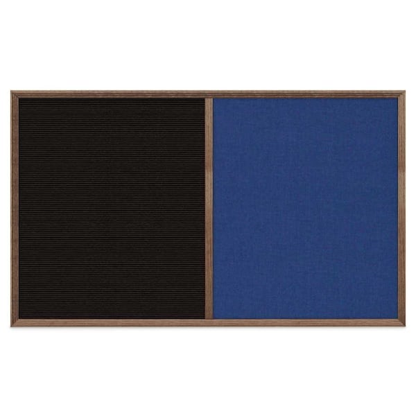 Slim Style Indoor Enclosed Corkboard, 18", UV501SC-SATIN-MEDGRY